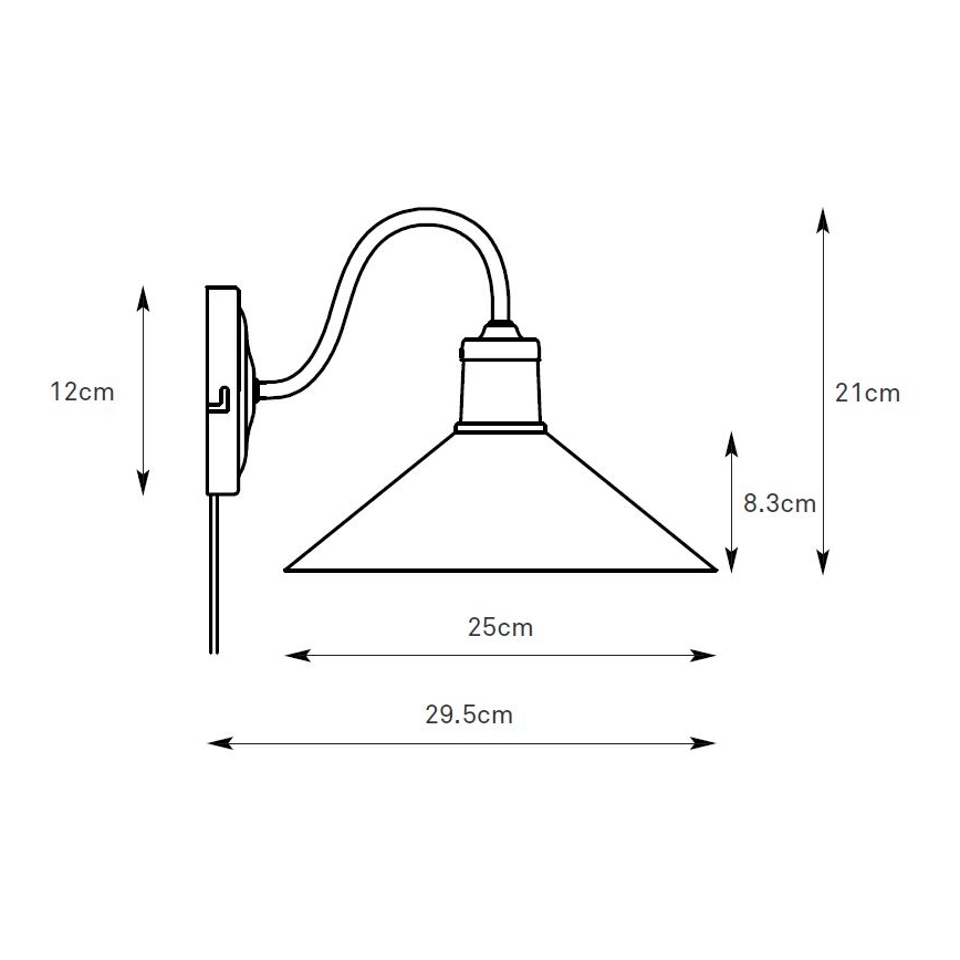 Markslöjd 108865 - Zidna lampa VELA 1xE27/40W/230V mesing/bijela