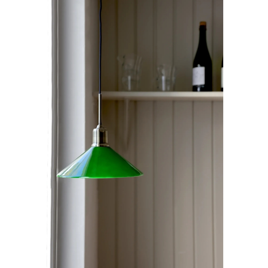 Markslöjd 108868 - Luster na sajli VELA 1xE27/40W/230V mesing/zelena