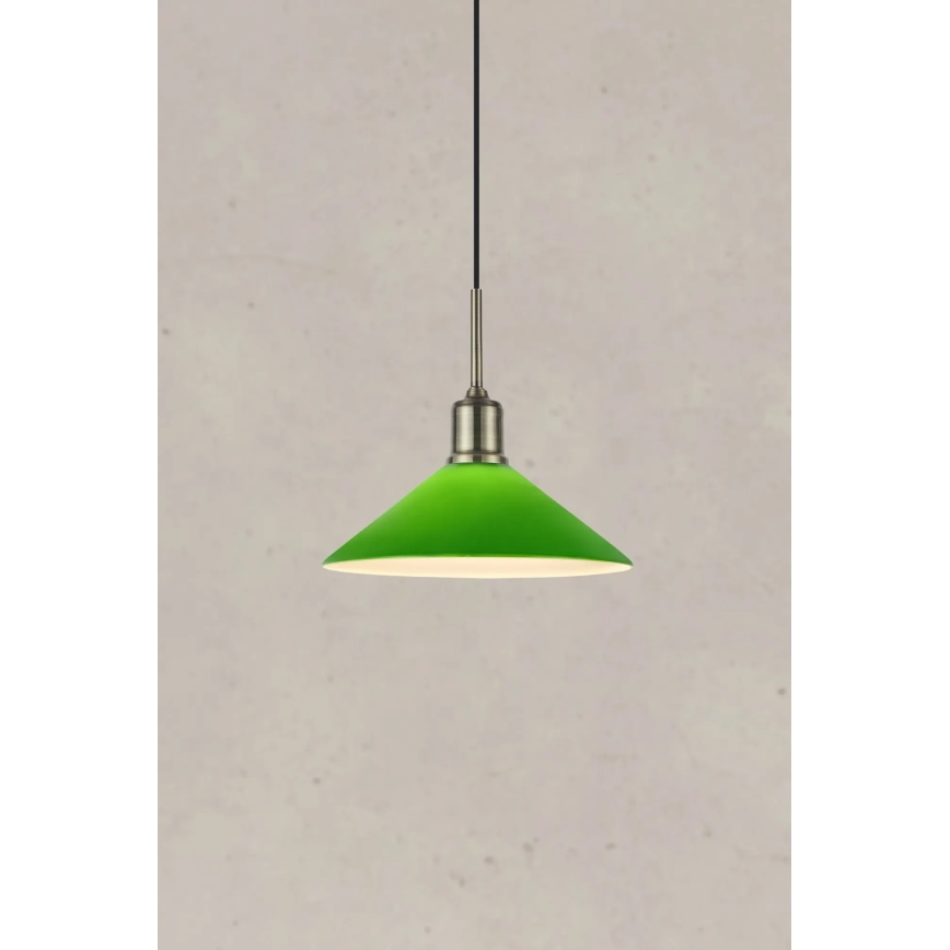 Markslöjd 108868 - Luster na sajli VELA 1xE27/40W/230V mesing/zelena