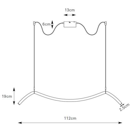 Markslöjd 108873 - LED luster s mogućnošću prigušivanja na sajli MELT LED/13W/230V 112 cm crna