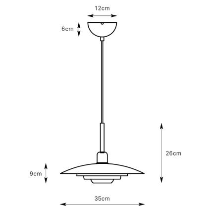 Markslöjd 108874 - Luster na sajli PINY 1xE27/60W/230V, promjer 35 cm, bijeli