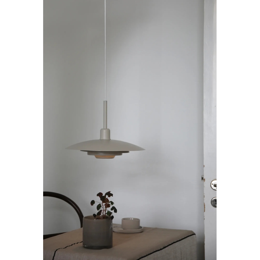 Markslöjd 108875 - Luster na sajli PINY 1xE27/60W/230V Ø 35 cm bež