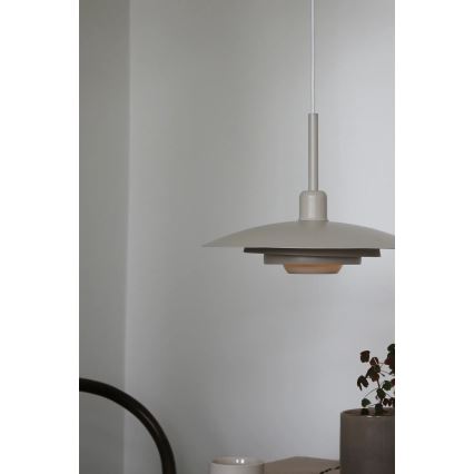 Markslöjd 108875 - Luster na sajli PINY 1xE27/60W/230V Ø 35 cm bež