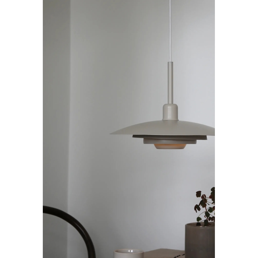 Markslöjd 108875 - Luster na sajli PINY 1xE27/60W/230V Ø 35 cm bež