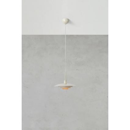 Markslöjd 108875 - Luster na sajli PINY 1xE27/60W/230V Ø 35 cm bež