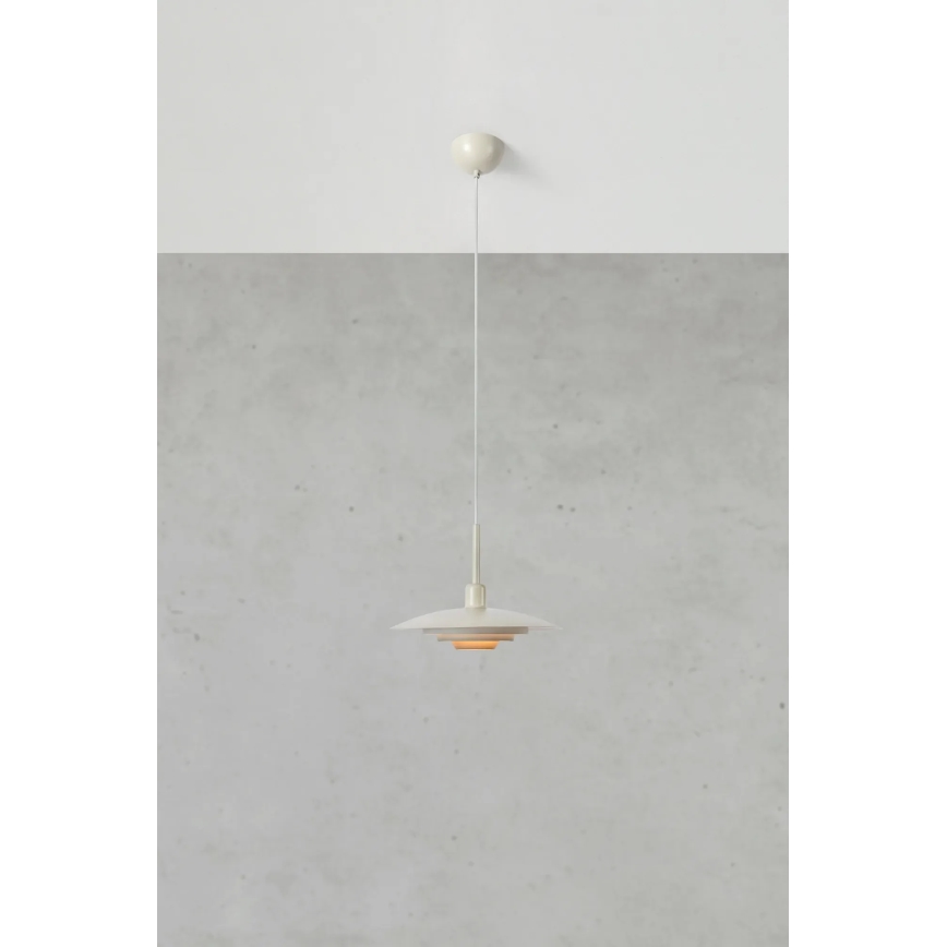 Markslöjd 108875 - Luster na sajli PINY 1xE27/60W/230V Ø 35 cm bež