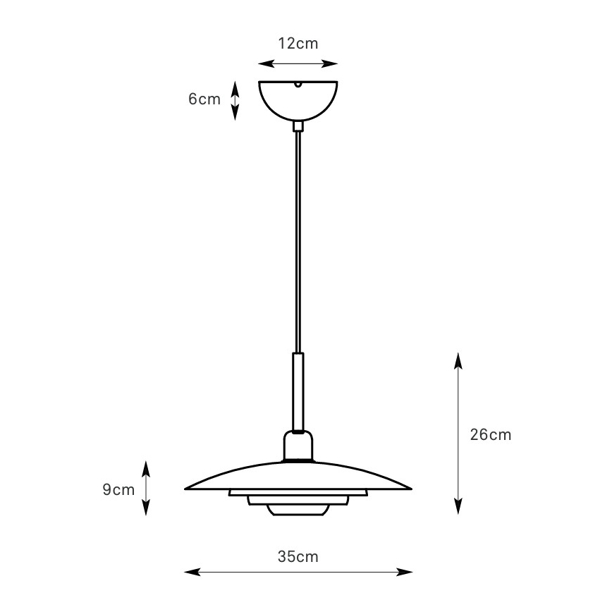 Markslöjd 108875 - Luster na sajli PINY 1xE27/60W/230V Ø 35 cm bež