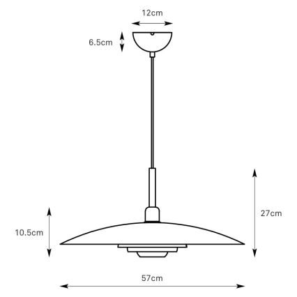 Markslöjd 108877 - Viseći luster na sajli PINY 1xE27/60W/230V Ø 57 cm bež