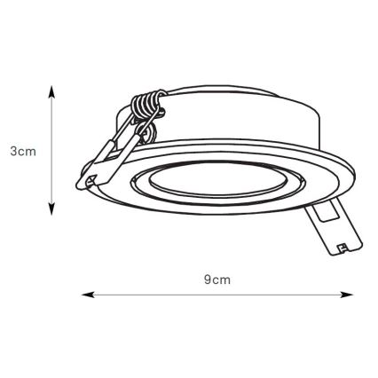Markslöjd 108885 - LED prigušivo kupaonsko ugradno svjetlo PLUTO LED/4,9W/230V CRI 90 IP44 bijela