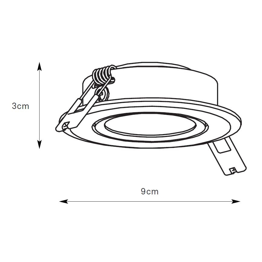 Markslöjd 108885 - LED prigušivo kupaonsko ugradno svjetlo PLUTO LED/4,9W/230V CRI 90 IP44 bijela