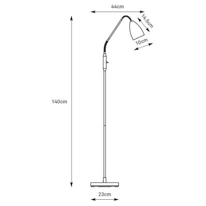Markslöjd 108886 - LED podna lampa PATRO s mogućnošću prigušivanja LED/4,9W/230V CRI 90 crna