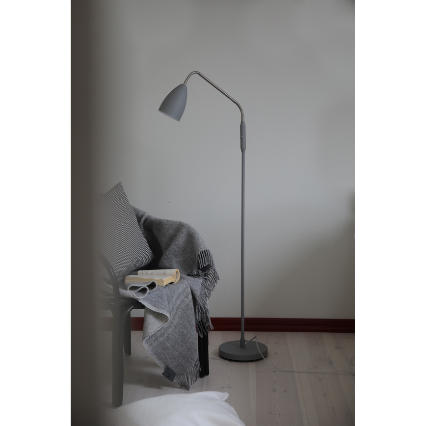 Markslöjd 108888 - LED dimabilna podna svjetiljka PATRO LED/4,9W/230V CRI 90 siva