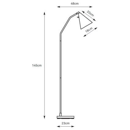 Markslöjd 108890 - LED podna lampa FUNIL s mogućnošću prigušivanja LED/4,9W/230V CRI 90 bež