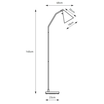 Markslöjd 108891 - LED podna lampa s prigušivačem FUNIL LED/4,9W/230V CRI 90 siva