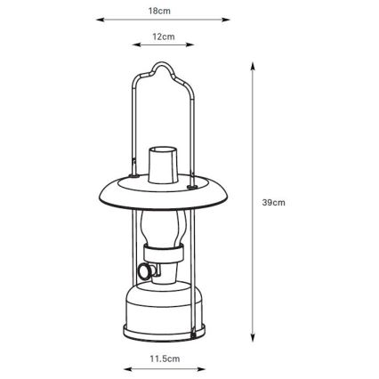 Markslöjd 108894 - LED vanjska punjiva stolna lampa FANOS s mogućnošću prigušivanja LED/2,5W/3,7V 4000 mAh IP44 mesing