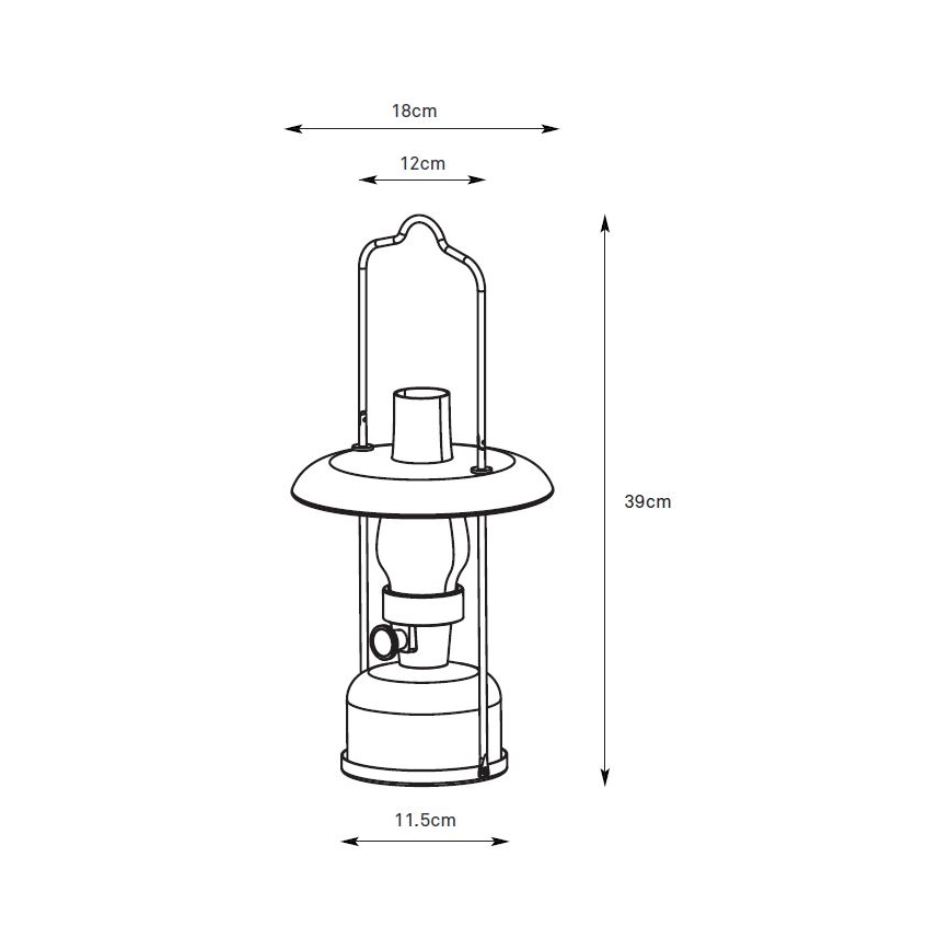 Markslöjd 108894 - LED vanjska punjiva stolna lampa FANOS s mogućnošću prigušivanja LED/2,5W/3,7V 4000 mAh IP44 mesing