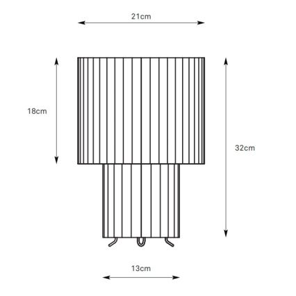 Markslöjd 108896 - Stolna lampa CATIS 1xE27/60W/230V 32 cm siva