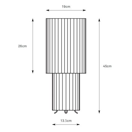 Markslöjd 108898 - Stolna lampa CATIS 1xE27/60W/230V 45 cm siva