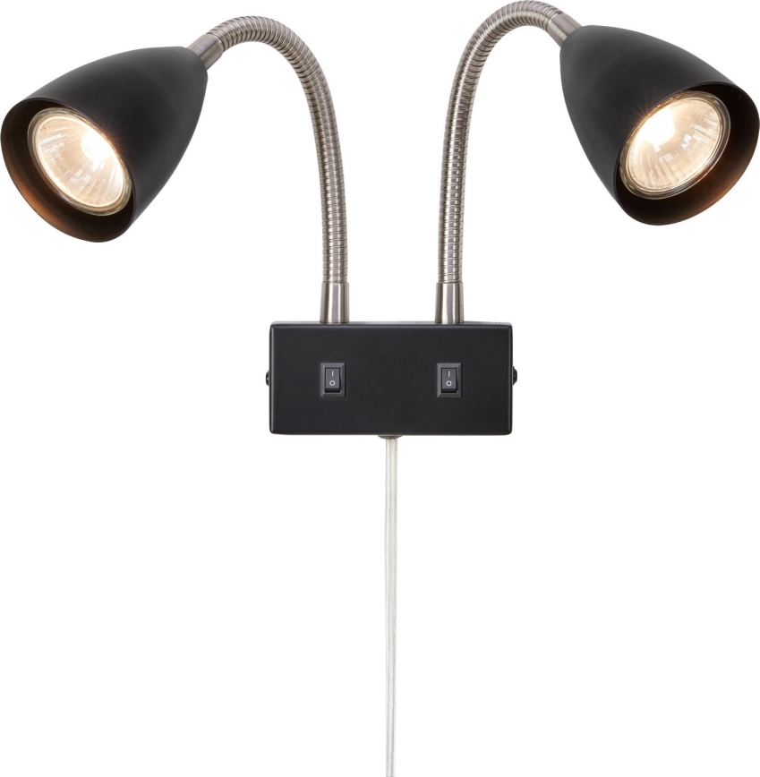Markslöjd 108901 - Zidna reflektorska svjetiljka CIRO 2xGU10/7W/230V crna