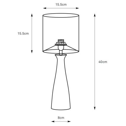 Markslöjd 108906 - Stolna lampa BIRILLO 1xE14/60W/230V krem boje