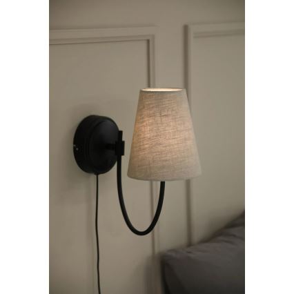 Markslöjd 108907 - Zidna svjetiljka AMAR 1xE14/40W/230V bež/crna