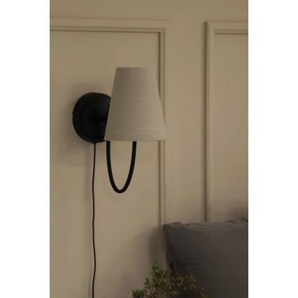 Markslöjd 108907 - Zidna svjetiljka AMAR 1xE14/40W/230V bež/crna