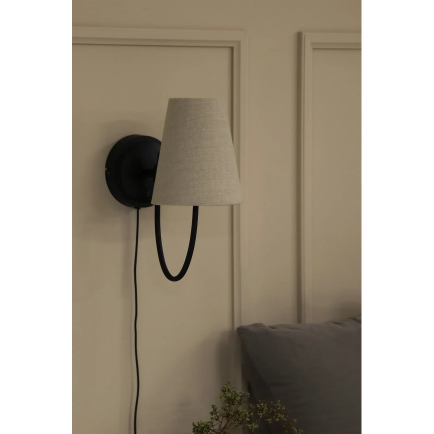Markslöjd 108907 - Zidna svjetiljka AMAR 1xE14/40W/230V bež/crna
