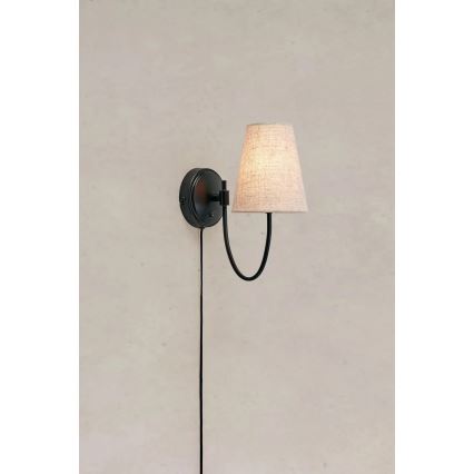 Markslöjd 108907 - Zidna svjetiljka AMAR 1xE14/40W/230V bež/crna
