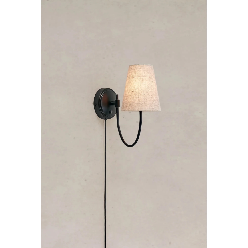 Markslöjd 108907 - Zidna svjetiljka AMAR 1xE14/40W/230V bež/crna