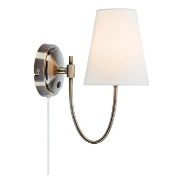 Markslöjd 108908 - Zidna svjetiljka AMAR 1xE14/40W/230V bijela/mesing