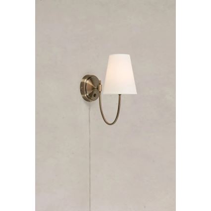 Markslöjd 108908 - Zidna svjetiljka AMAR 1xE14/40W/230V bijela/mesing