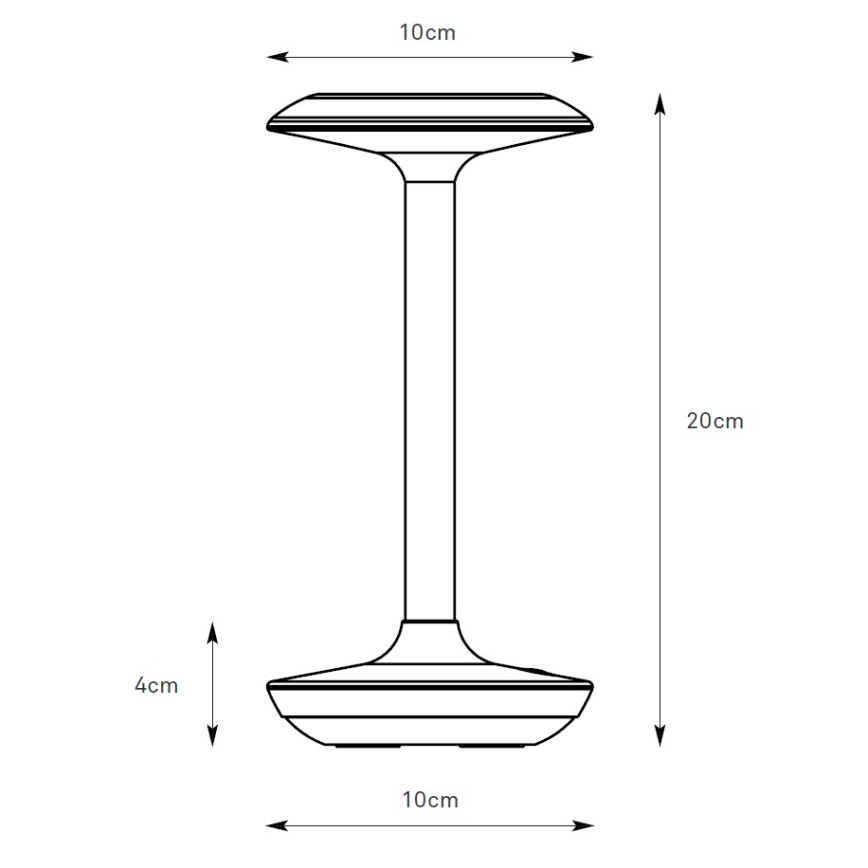 Markslöjd 108917 - LED vanjska punjiva stolna lampa s prigušivanjem PETIT LED/2W/1800 mAh 2200/2700/3000K IP44 siva