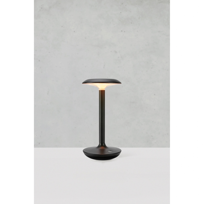 Markslöjd 108918 - LED Prigušiva vanjski punjiva stolna lampa PETIT LED/2W/1800 mAh 2200/2700/3000K IP44 crna
