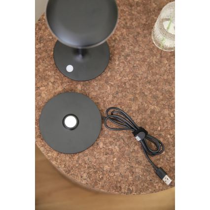 Markslöjd 108918 - LED vanjska punjiva stolna lampa s prigušivanjem PETIT LED/2W/1800 mAh 2200/2700/3000K IP44 crna