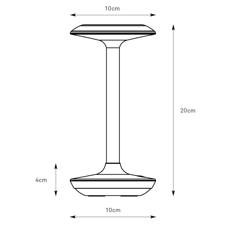 Markslöjd 108918 - LED vanjska punjiva stolna lampa s prigušivanjem PETIT LED/2W/1800 mAh 2200/2700/3000K IP44 crna