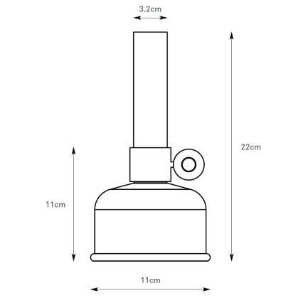 Markslöjd 108919 - LED vanjska punjiva stolna lampa s prigušivanjem ASTRID LED/2W/1200 mAh IP44 crna