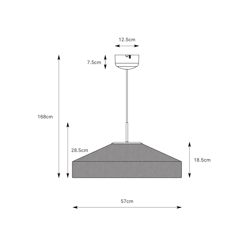 Markslöjd 108955 - Viseća svjetiljka na sajli ALIA 1xE27/60W/230V Ø 57 cm krem/crna