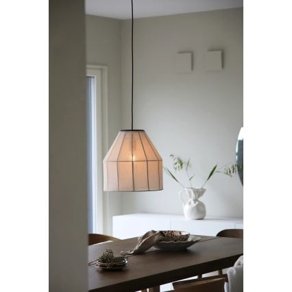 Markslöjd 108956 - Viseći luster na kabelu AIKO 1xE27/60W/230V, promjer 37 cm, krem/crna
