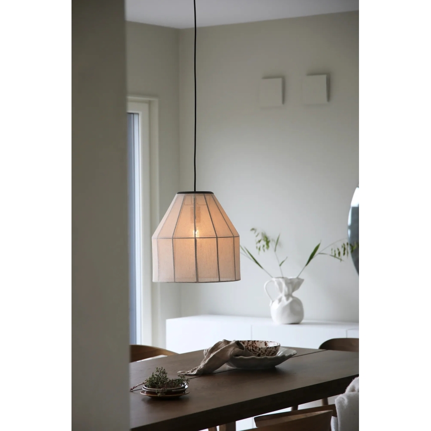 Markslöjd 108956 - Viseći luster na kabelu AIKO 1xE27/60W/230V, promjer 37 cm, krem/crna