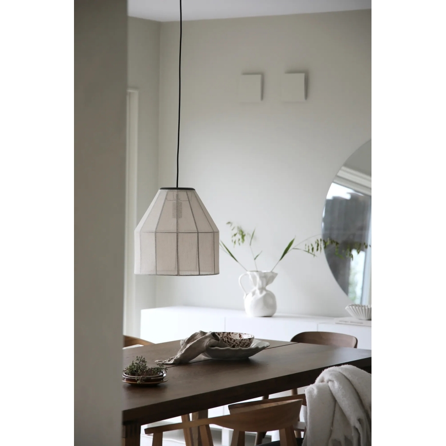 Markslöjd 108956 - Viseći luster na kabelu AIKO 1xE27/60W/230V, promjer 37 cm, krem/crna