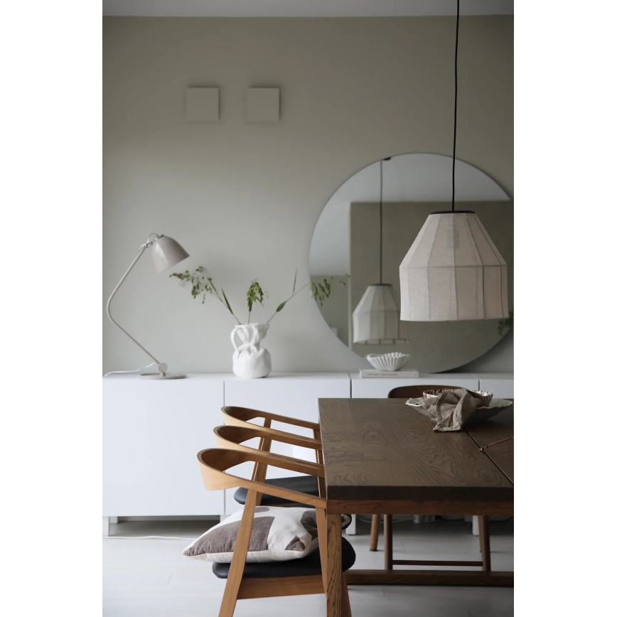 Markslöjd 108956 - Viseći luster na kabelu AIKO 1xE27/60W/230V, promjer 37 cm, krem/crna