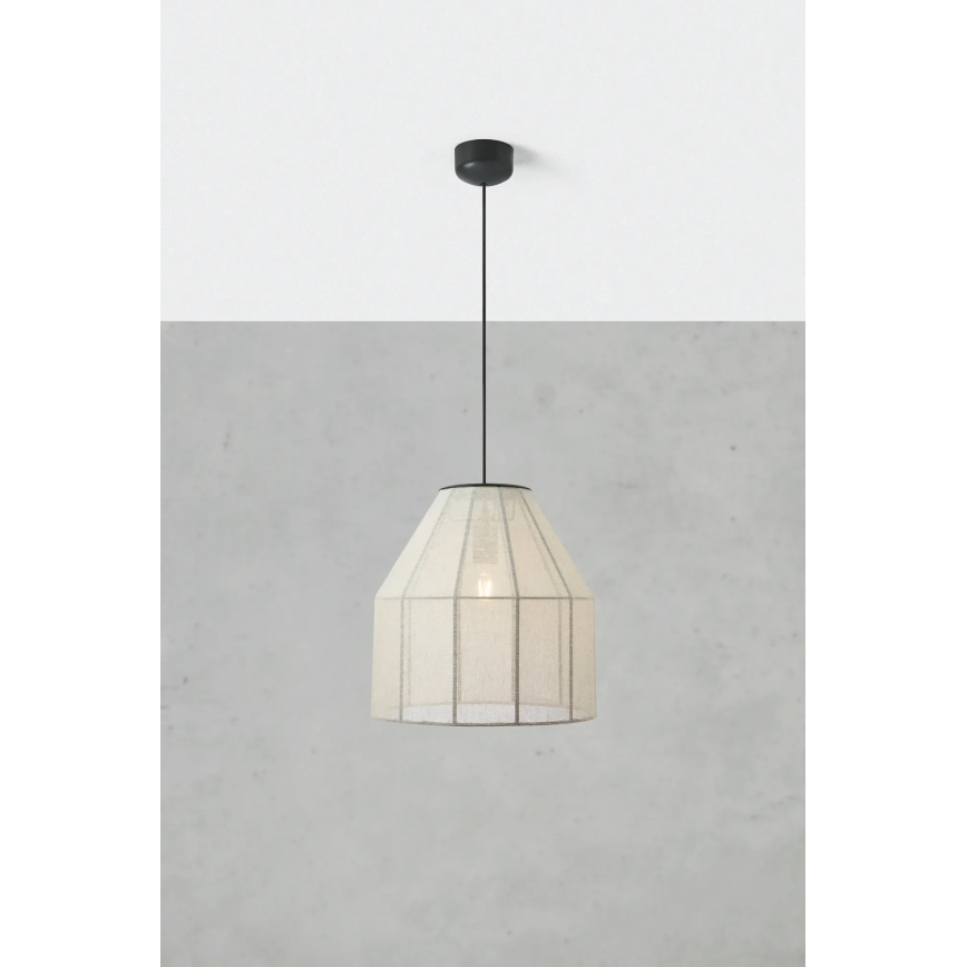 Markslöjd 108956 - Viseći luster na kabelu AIKO 1xE27/60W/230V, promjer 37 cm, krem/crna