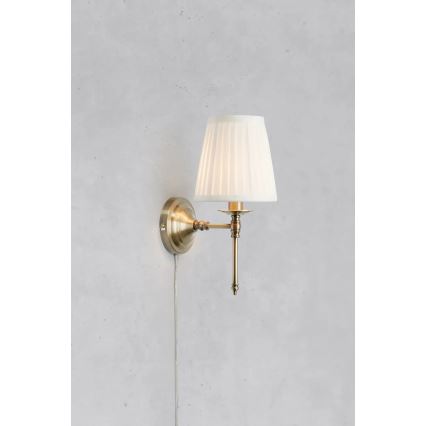 Markslöjd 108968 - Zidna svjetiljka MANOR 1xE14/40W/230V bijela/mesing