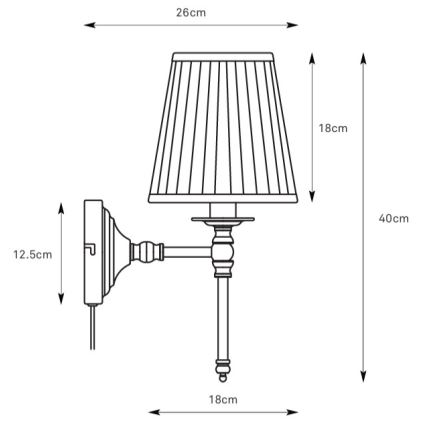 Markslöjd 108968 - Zidna svjetiljka MANOR 1xE14/40W/230V bijela/mesing