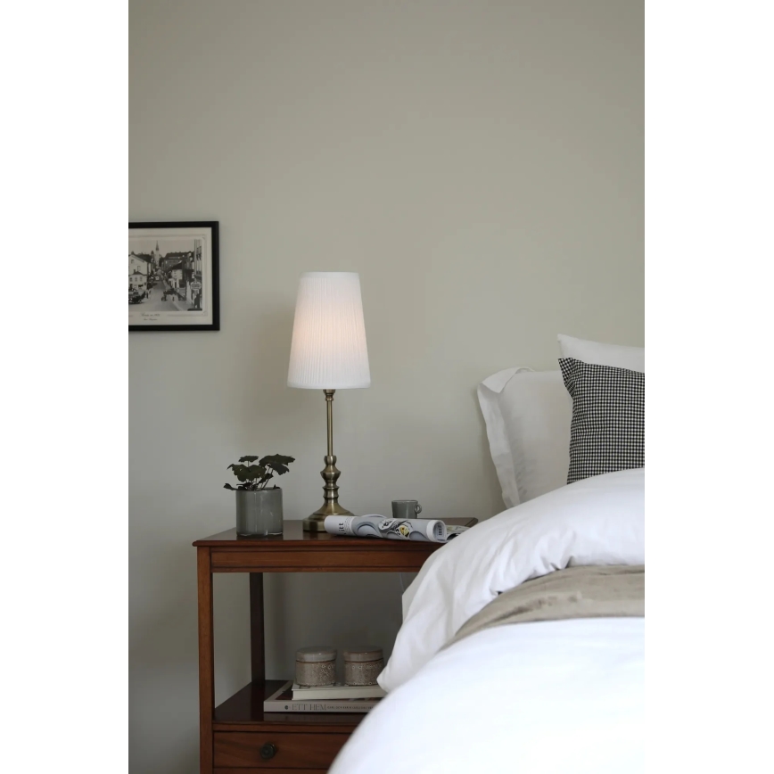 Markslöjd 108969 - Stolna lampa NOBLE 1xE14/40W/230V 56 cm bijela/mesing