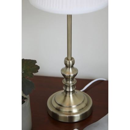 Markslöjd 108969 - Stolna lampa NOBLE 1xE14/40W/230V 56 cm bijela/mesing