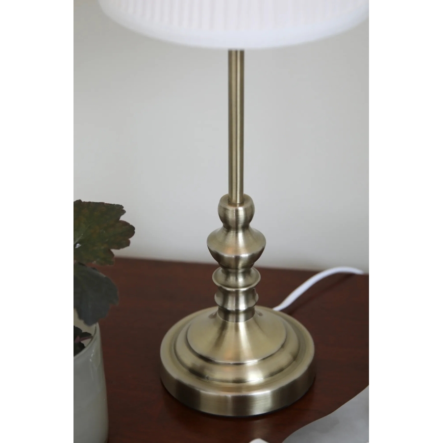 Markslöjd 108969 - Stolna lampa NOBLE 1xE14/40W/230V 56 cm bijela/mesing
