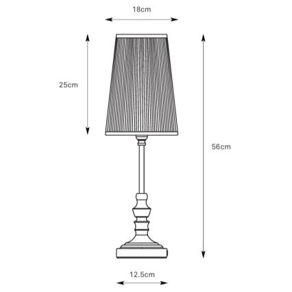 Markslöjd 108969 - Stolna lampa NOBLE 1xE14/40W/230V 56 cm bijela/mesing
