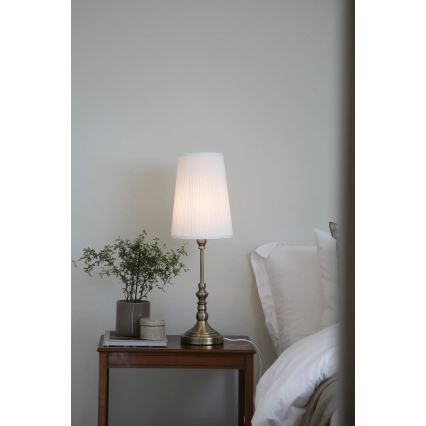 Markslöjd 108970 - Stolna svjetiljka NOBLE 1xE14/40W/230V 66 cm bijela/mesing
