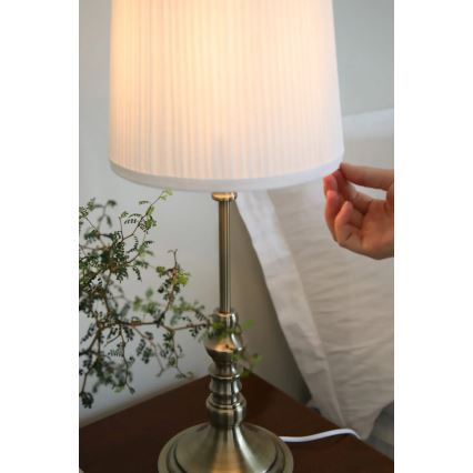 Markslöjd 108970 - Stolna svjetiljka NOBLE 1xE14/40W/230V 66 cm bijela/mesing